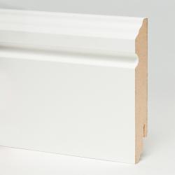 Плинтус МДФ ламинированный TeckWood фигурный белый матовый 2150×100×16