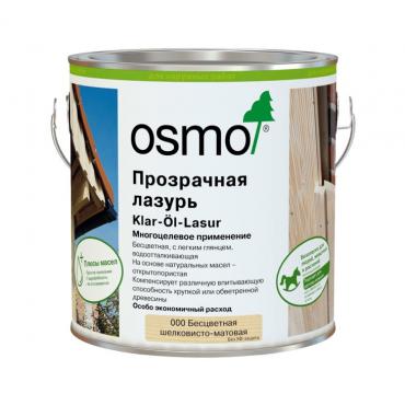 Бесцветная лазурь для древесины Osmo Klar-Öl Lasur шелковисто-матовая 2,5 л
