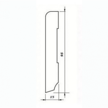 Плинтус деревянный Pedross махагон 2500×95×15