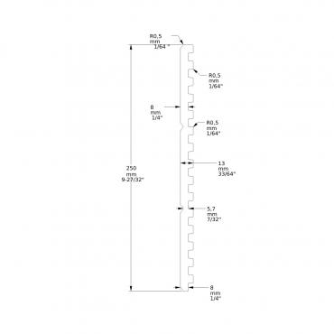 Стеновая панель под покраску Orac Decor WX205-2600 Track 2600×250×13 Стеновая панель под покраску Orac Decor WX205-2600 Track 2600×250×13