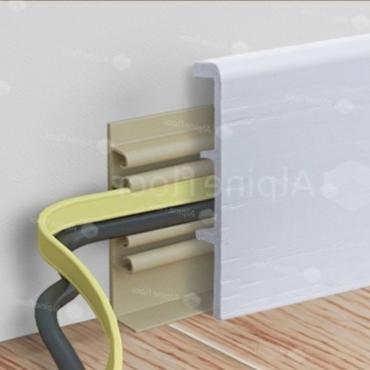 Плинтус Alpine Floor Rico Concept 80 Белый с тиснением RC80001 2200×80×20 Плинтус Alpine Floor Rico Concept 80 Белый с тиснением RC80001 2200×80×20
