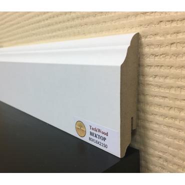 Плинтус МДФ ламинированный TeckWood белый Вектор матовый Плинтус МДФ ламинированный TeckWood белый Вектор матовый