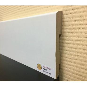 Плинтус МДФ ламинированный TeckWood белый Роял матовый Плинтус МДФ ламинированный TeckWood белый Роял матовый