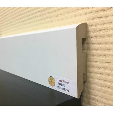 Плинтус МДФ ламинированный TeckWood белый Роял матовый Плинтус МДФ ламинированный TeckWood белый Роял матовый