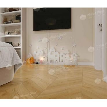 Кварцвиниловый SPC ламинат Alpine Floor Chevron Alpine Caldo ECO 18-20 французская елка 600×127×5