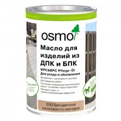 Масло для террас из ДПК Osmo WPC & BPC Pflege-Ol Бесцветное шелковисто-матовое 1 л