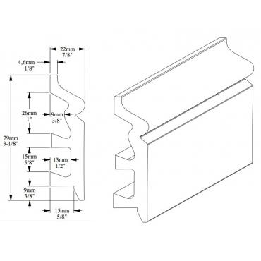 Плинтус под покраску Orac Decor Axxent SX122 2000×79×22