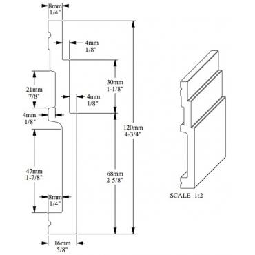 Плинтус под покраску Orac Decor Select 2000×120×16 Плинтус под покраску Orac Decor Select 2000×120×16