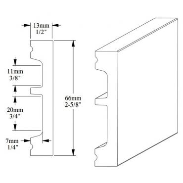 Плинтус под покраску Orac Decor Select 2000×66×13