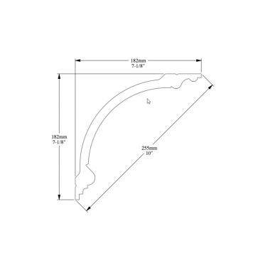 Потолочный плинтус под покраску Orac Decor Luxxus C338B 2000×182×182 Потолочный плинтус под покраску Orac Decor Luxxus C338B 2000×182×182