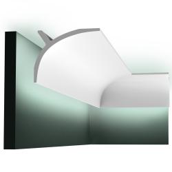Потолочный плинтус под покраску Orac Decor C991 с подсветкой 2000×110×140