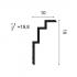 Потолочный плинтус под покраску Orac Decor Modern Steps C392 2000×190×100