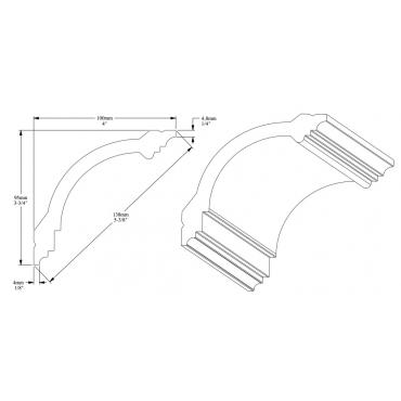 Потолочный плинтус под покраску Orac Decor Durofoam CB512N 2000×100×95 Потолочный плинтус под покраску Orac Decor Durofoam CB512N 2000×100×95