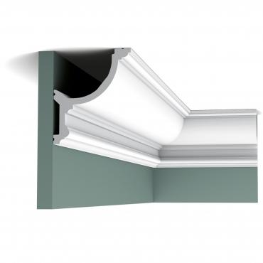 Потолочный плинтус под покраску Orac Decor Luxxus с подсветкой 2000×124×148 Потолочный плинтус под покраску Orac Decor Luxxus с подсветкой 2000×124×148