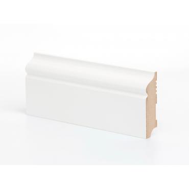 Плинтус МДФ крашеный Ликорн K-11 белый 2050×80×22