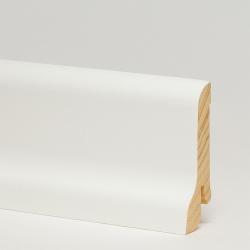 Плинтус деревянный ламинированный Pedross белый гладкий 2500×60×22