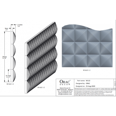Стеновая панель под покраску Orac Decor Cobble W113 2000×250×22