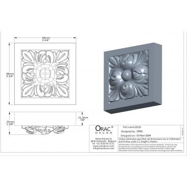 Дверной декор верхний под покраску Orac Decor D210