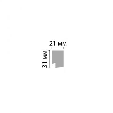 Финишный молдинг Decomaster Eco Line D405-70 Дуб белый 2900×31×21