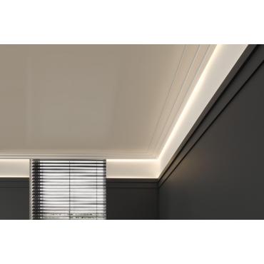 Потолочный плинтус под покраску Orac Decor Modern C396 с подсветкой 2000×61×185