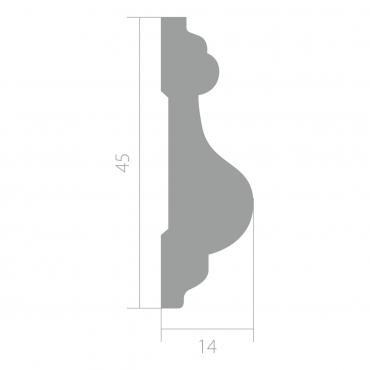 Молдинг Ultrawood U 0002 2000×45×14